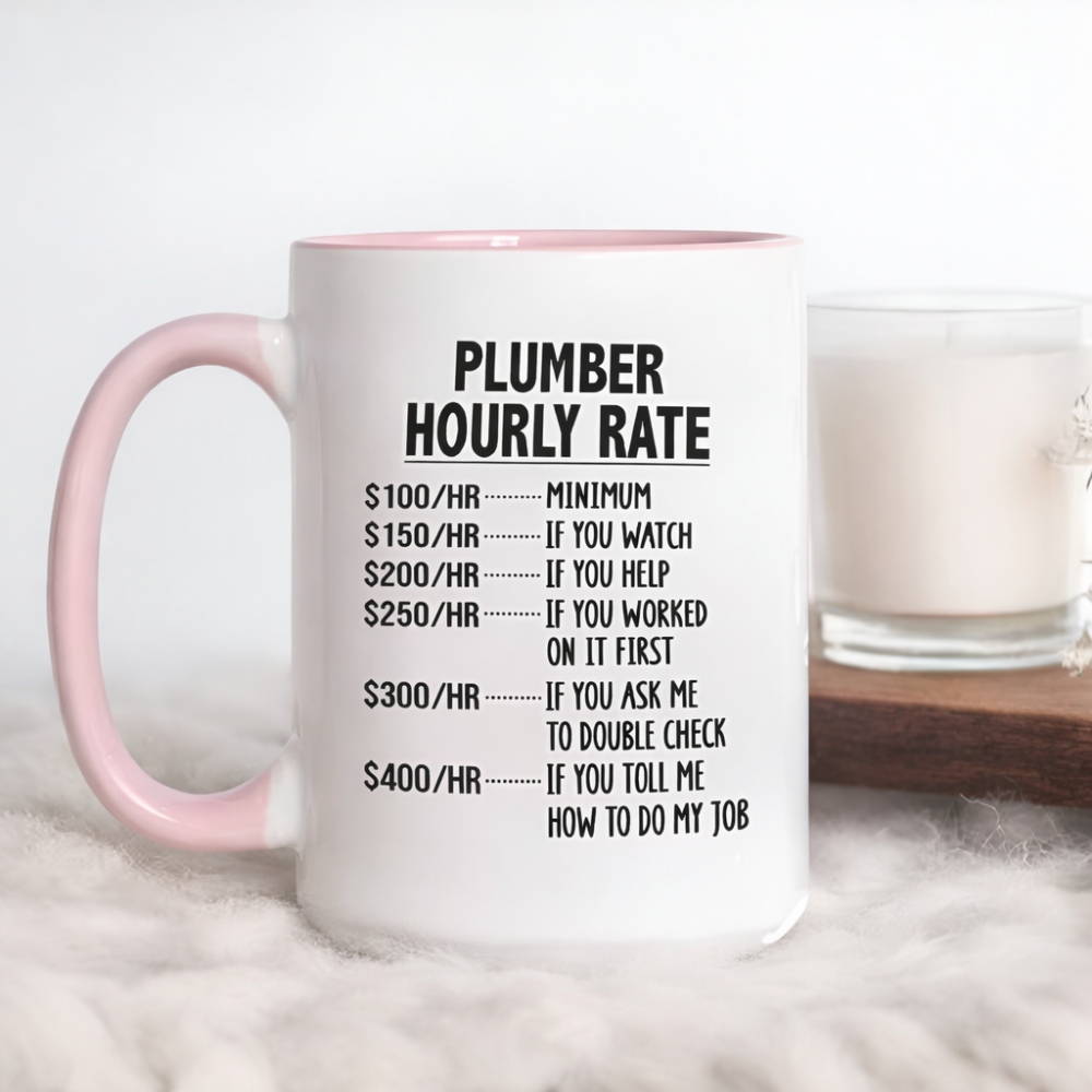 Plumber Price Chart Printed 11oz Ceramic Coffee Mug