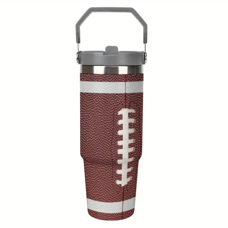 30 Oz Vacuum Insulated Stainless Steel Travel Tumbler With Handle