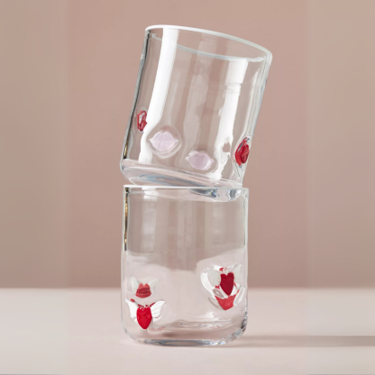 Embossed Glass Tumbler-Mineral Mug