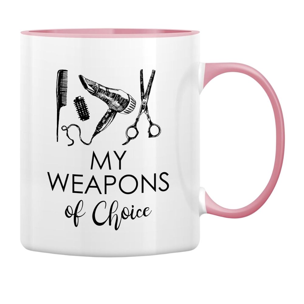 My Weapons of Choice Brush Hairstylist Hairdresser 11 Oz Ceramic Coffee Mugs 