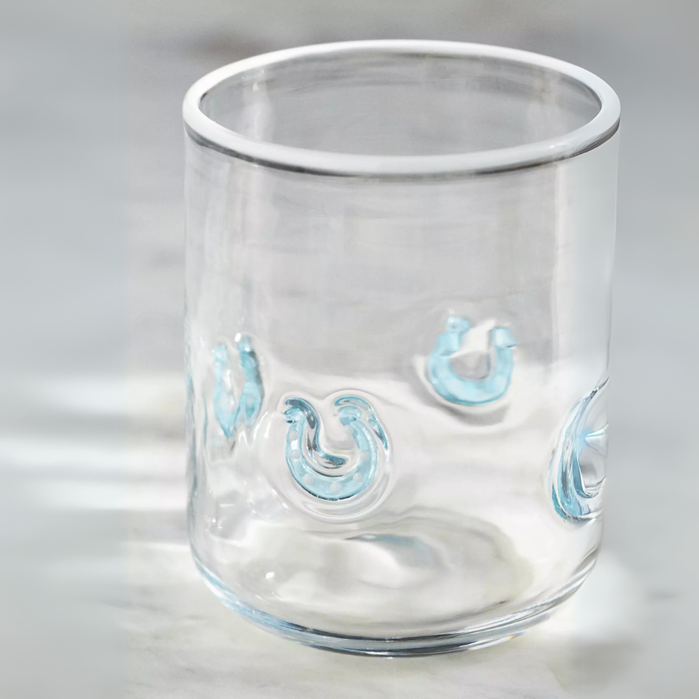 Embossed Glass Tumbler-Mineral Mug