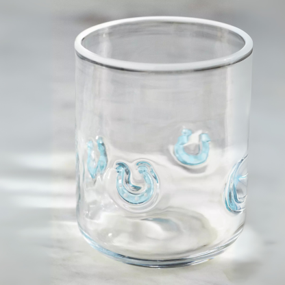 Embossed Glass Tumbler-Mineral Mug