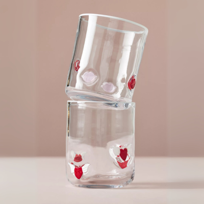 Embossed Glass Tumbler-Mineral Mug