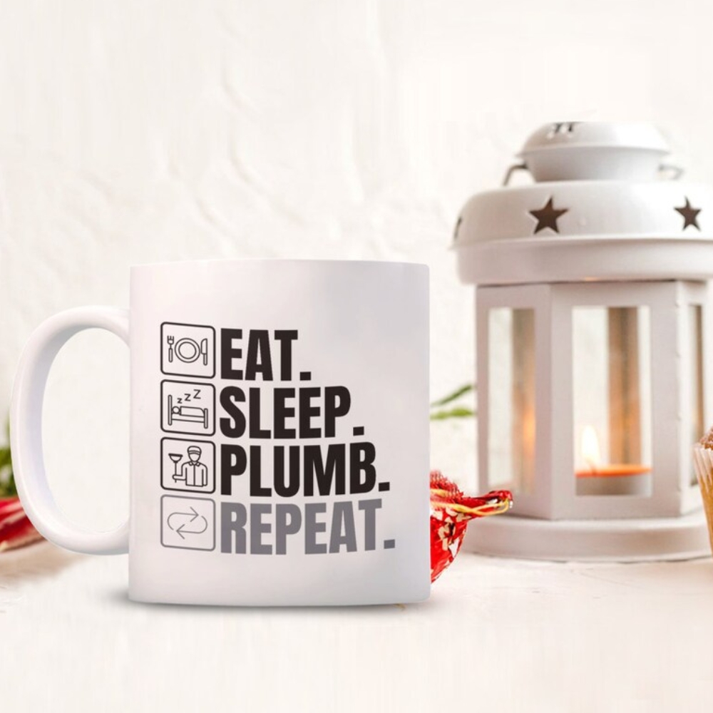 Plumber daily routine funny mug, Plumber mug, Plumbing gift, Plumbing worker gift