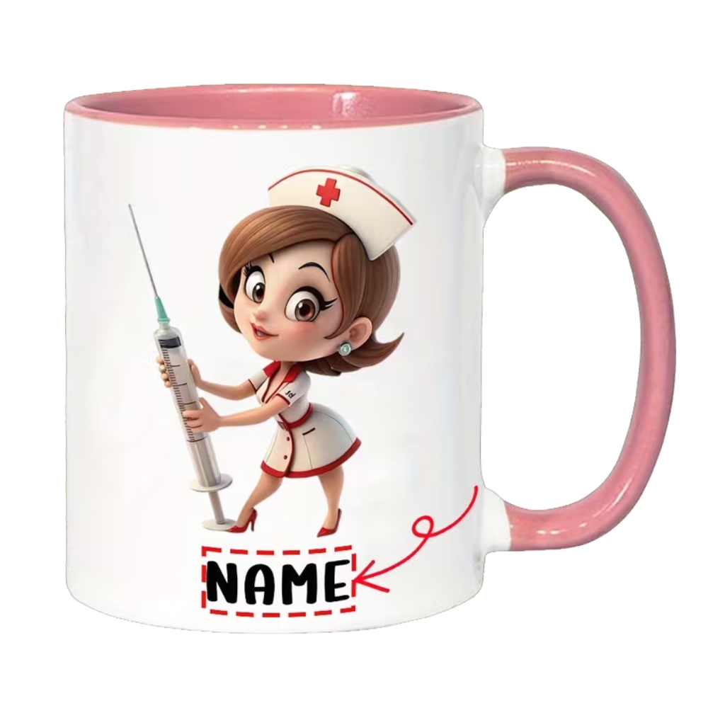 Custom Nurse Mug 1pc (11OZ) - Custom Ceramic Mug with Cute Nurse