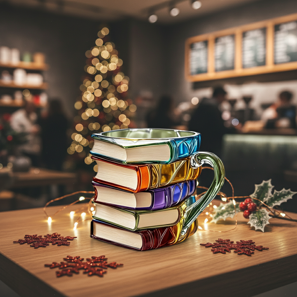 3D Pattern Book Mug For Christmas And Holiday Gift 