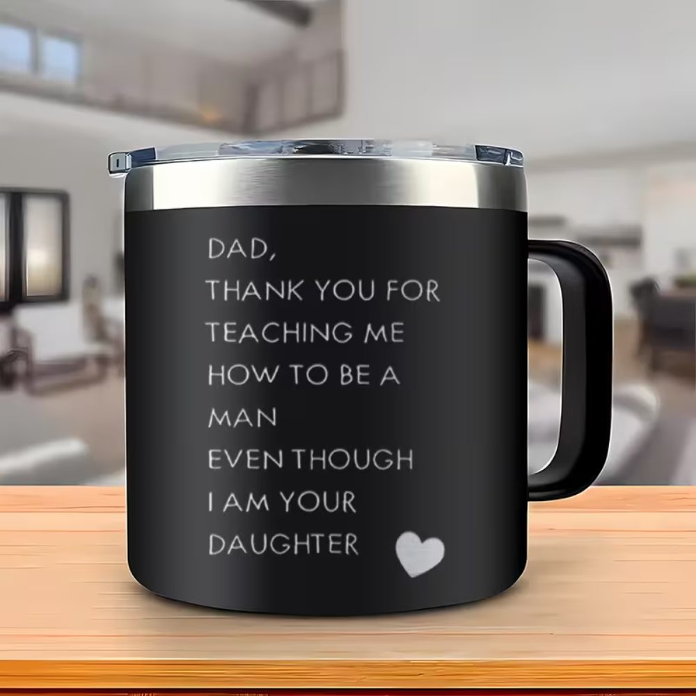 14 oz Stainless Steel Dad Coffee Mug