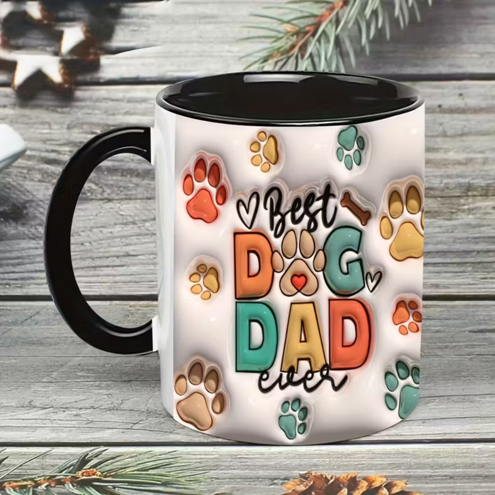 Dog Father Ceramic Coffee Mug for Dad Drinkware 1pc