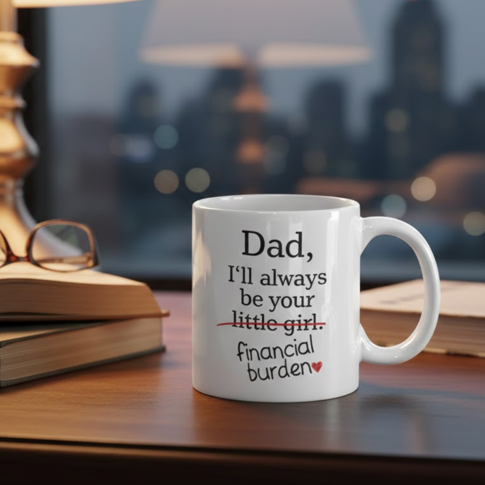 Ceramic Coffee Mug for Dad From Daughter Sentiment Drinkware