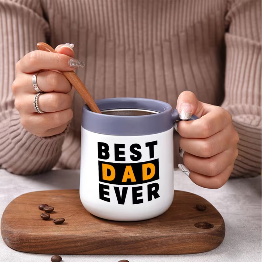 Insulated Coffee Mug for Dad with Handle and Lid Drinkware