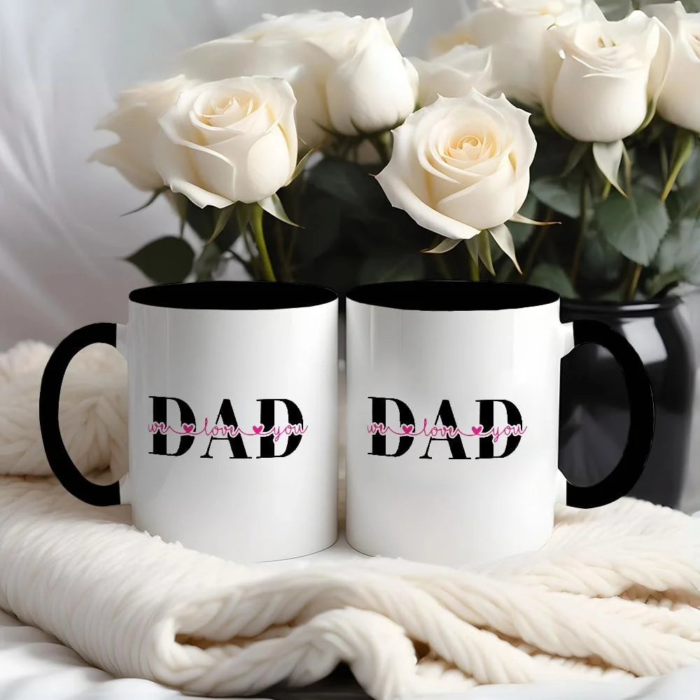 Dad Definition Coffee Mug, 11 oz Ceramic, Funny Father's Day Gift, Dads Birthday Gifts from Son, Gift for Grandpa, Men, Stainless Steel Funny Mug (Accent Mug#8)