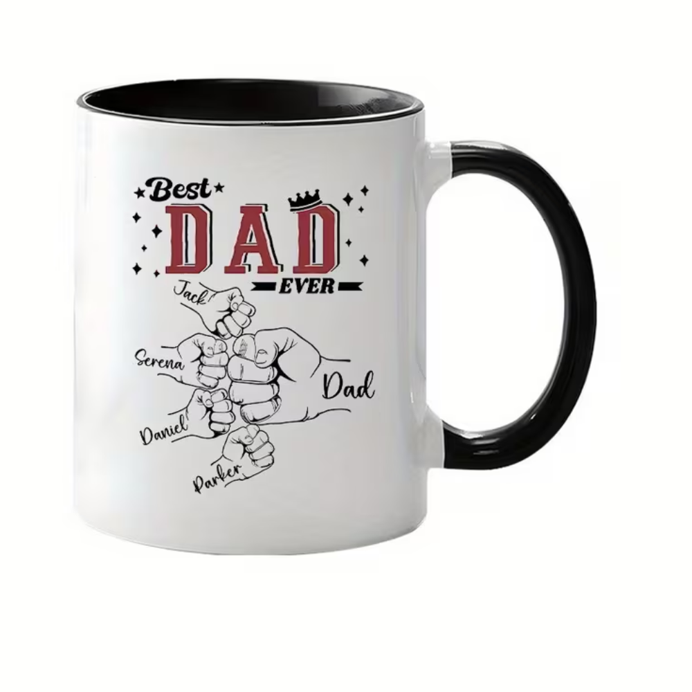 Personalized Photo Coffee Mug for Dad Custom Text Ceramic Drinkware