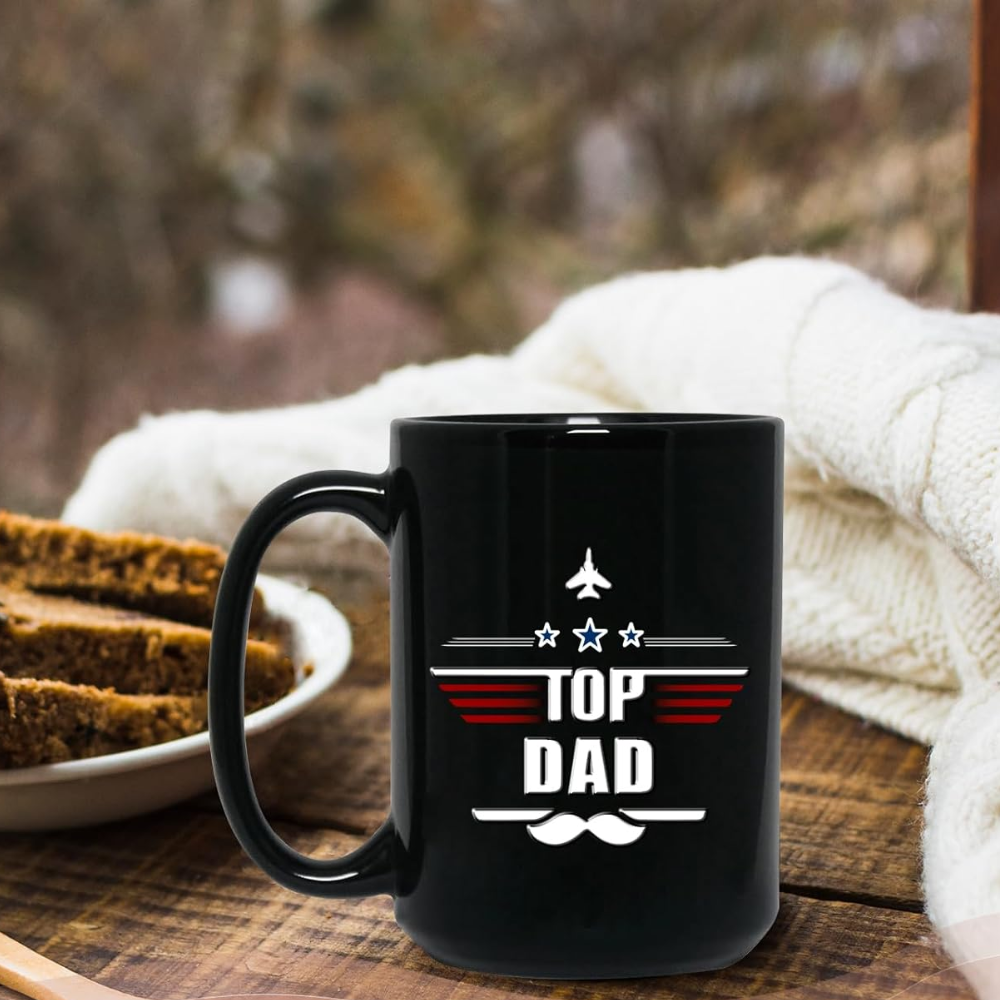 15 oz Ceramic Top Dad Coffee Mug Novelty Drinkware
