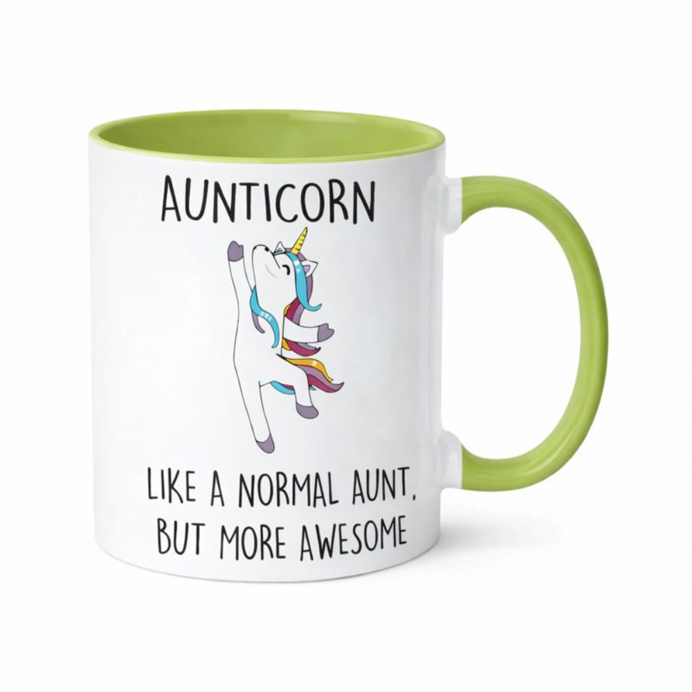 11 oz Ceramic Aunticorn Unicorn Coffee Mug Fun Gift Drinkware 1pc