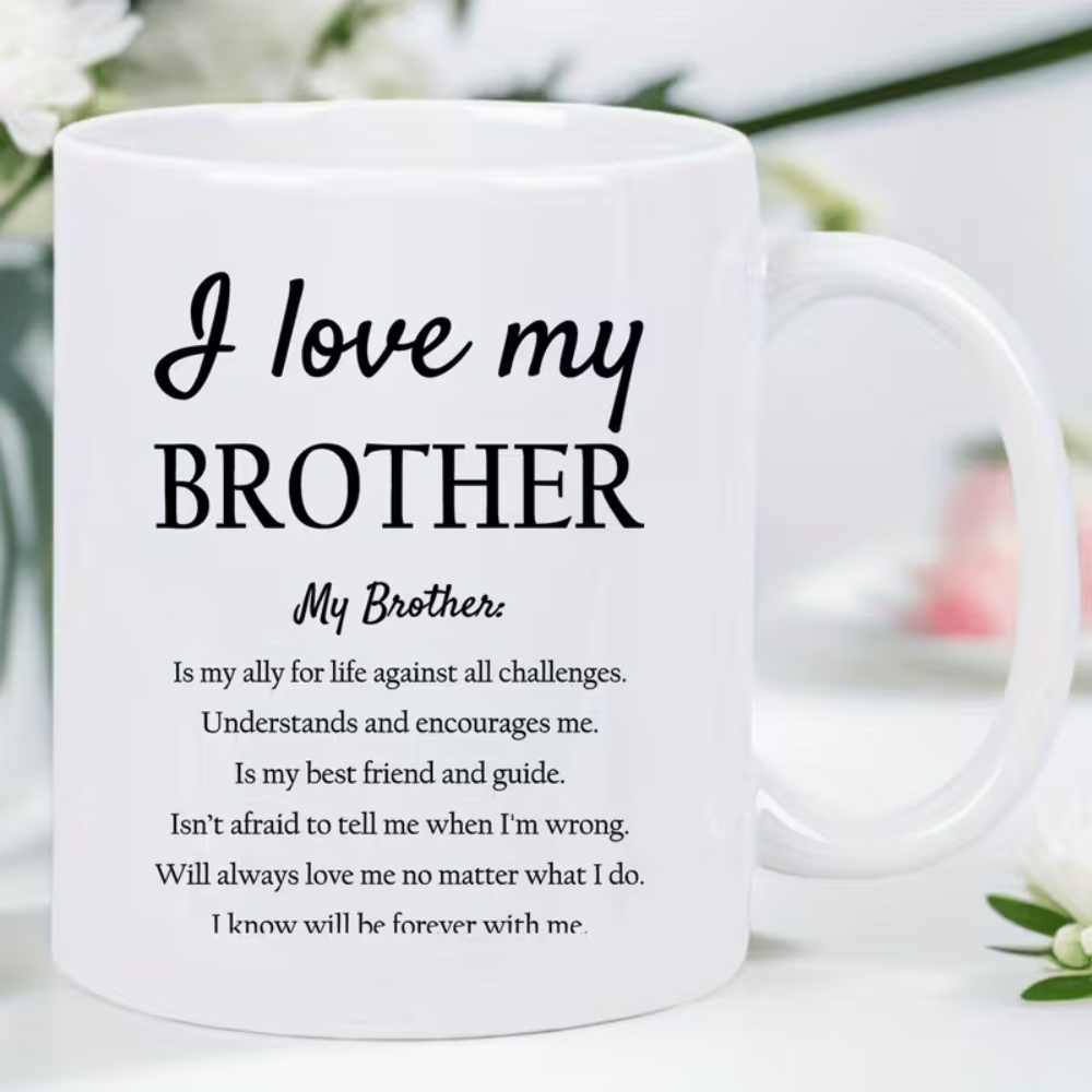 1pc 11oz Ceramic Coffee Mug for Brother