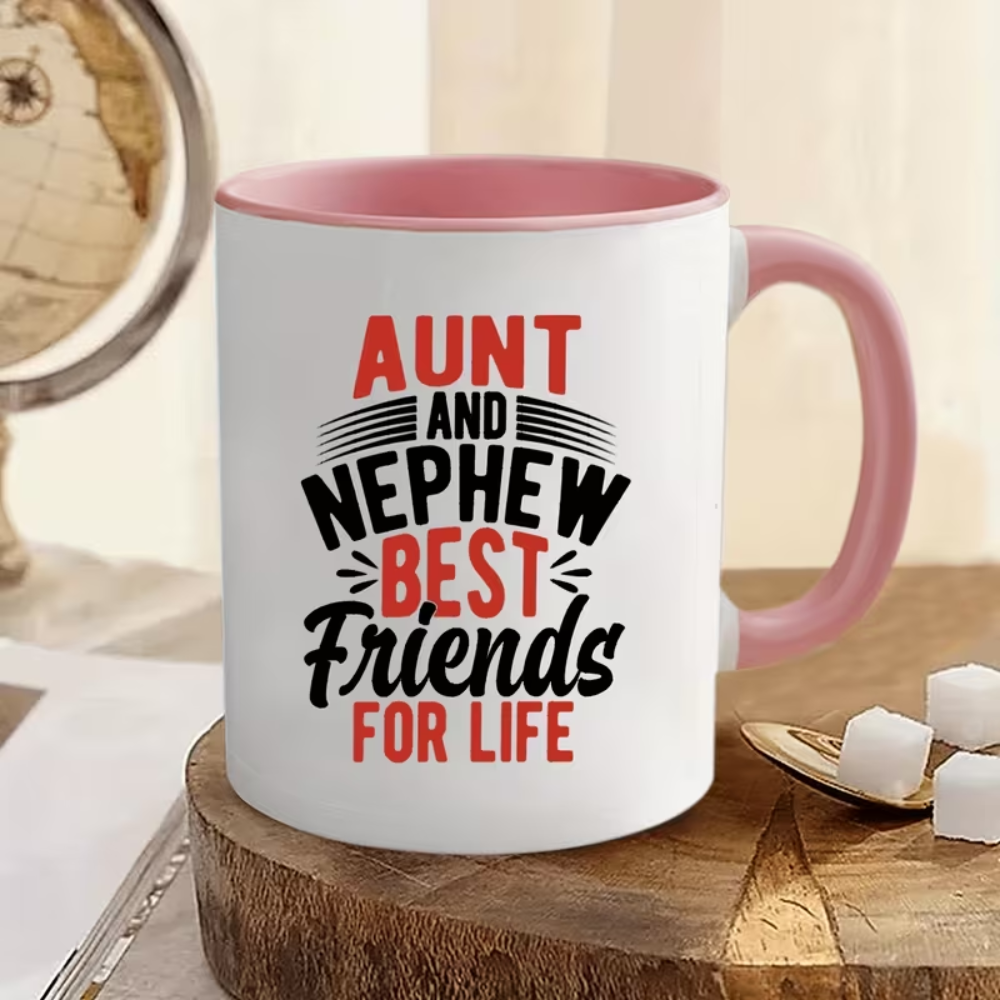 11 oz Ceramic Aunt and Nephew Best Friends Coffee Mug Novelty Drinkware