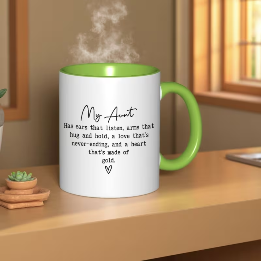 11 oz Ceramic Cherished Auntie Coffee Mug Sentimental Drinkware