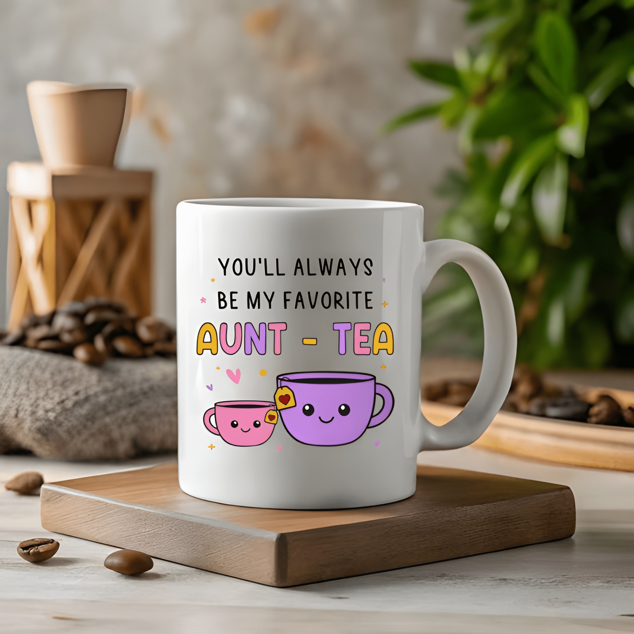 11 oz Ceramic Smiling Face Coffee Mug with Message Drinkware 1pc
