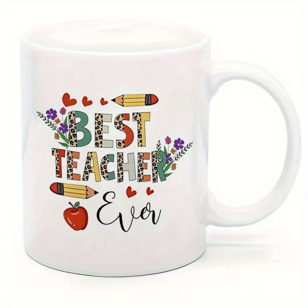 1pc, 11oz Teacher Gifts, Best Teacher Ever Coffee Mug