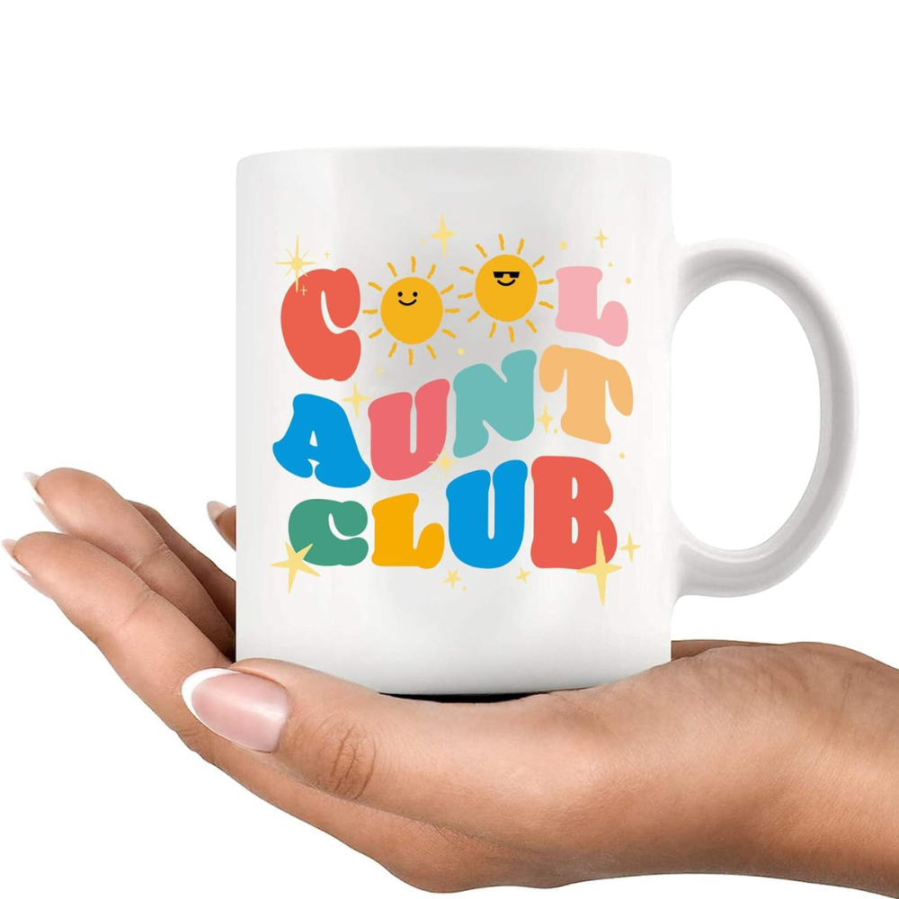 11 oz Ceramic Cool Aunt Club Coffee Mug Aunt Drinkware