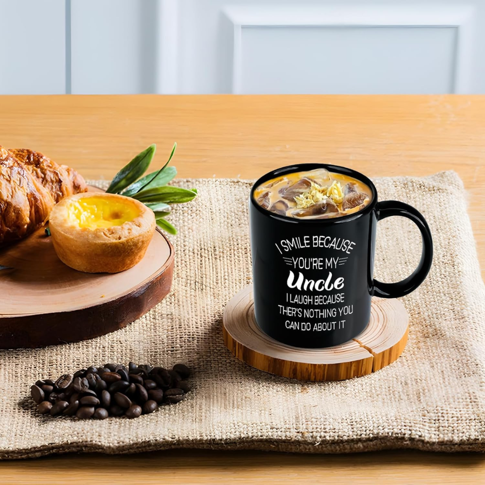 11 oz Ceramic I Smile Because Youre My Uncle Coffee Mug Drinkware