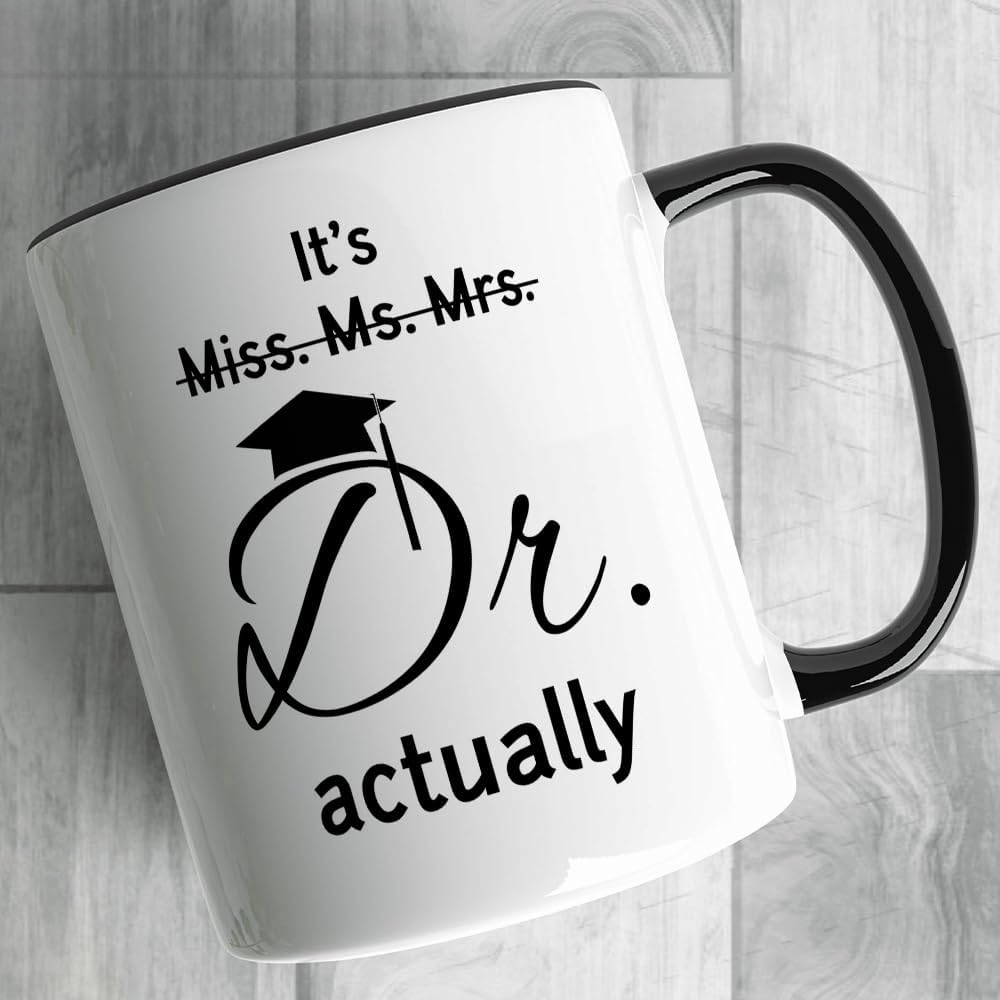 11 oz Ceramic Its Miss Ms Mrs Dr Actually Coffee Mug Graduation Drinkware