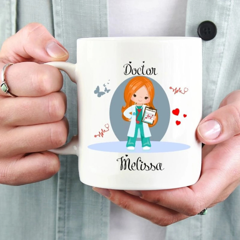 Female Doctor Coffee Mug Personalized-Personalized Doctor Gift-Medical School