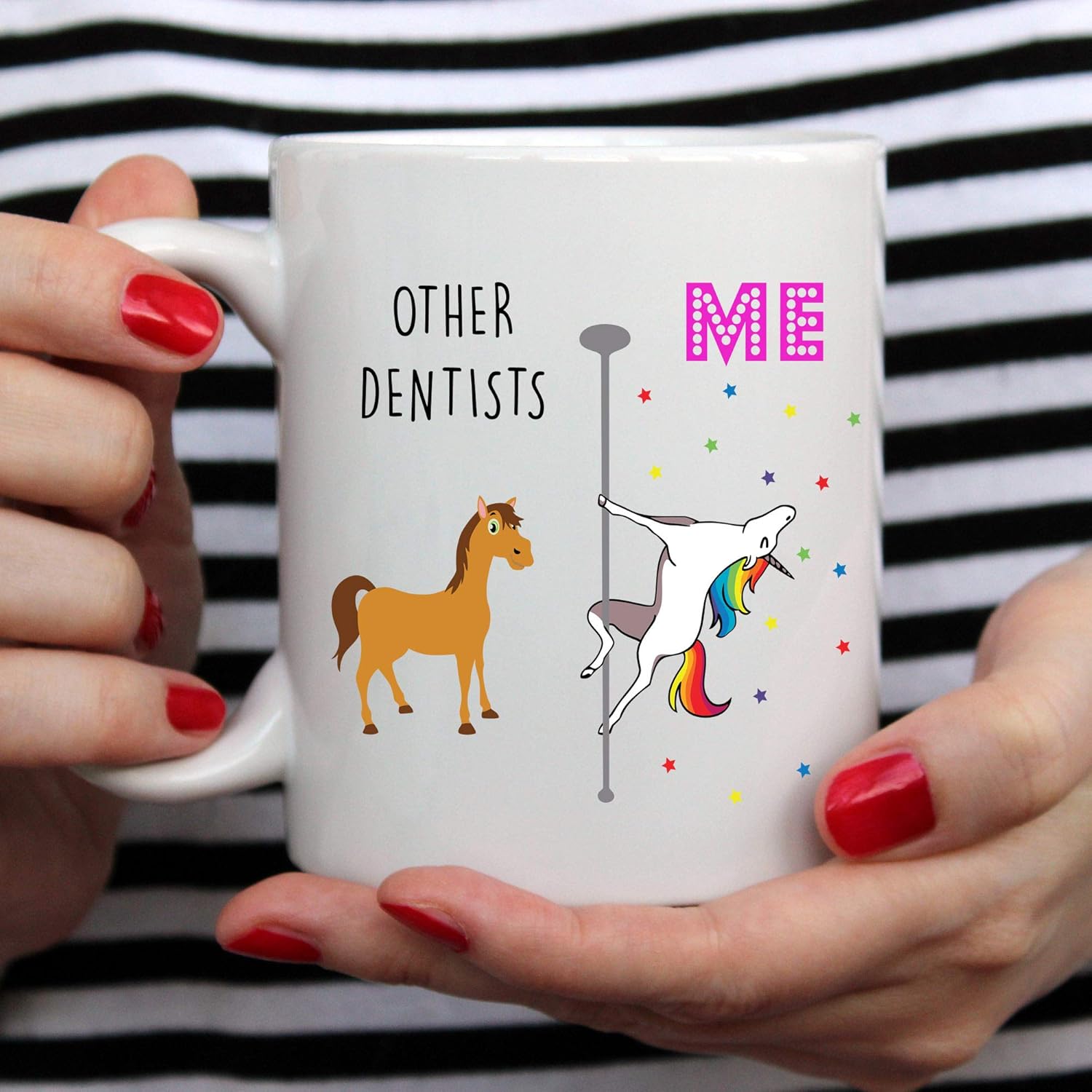 Unicorn Theme Dentist Coffee Mug Cute Dental Gift for Women Dentist Mug 11 Oz