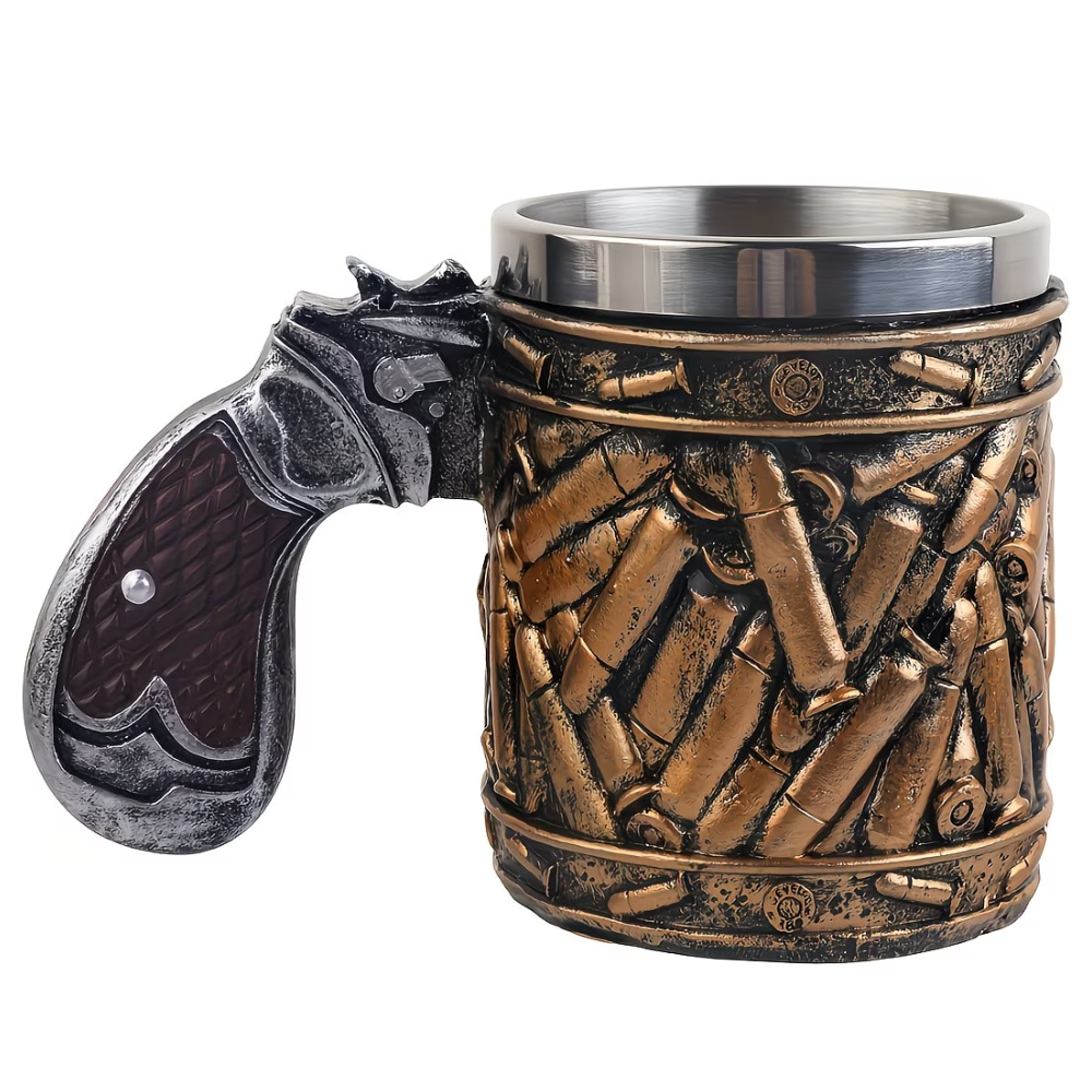 ] 3D Realistic Printed Stainless Steel Mug | Creative Handle, Durable And Reusable Coffee Cup