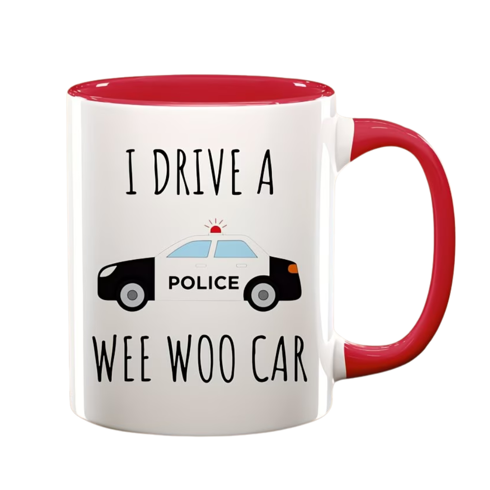 Funny Police Mug, Police Mug, Siren Car Mug