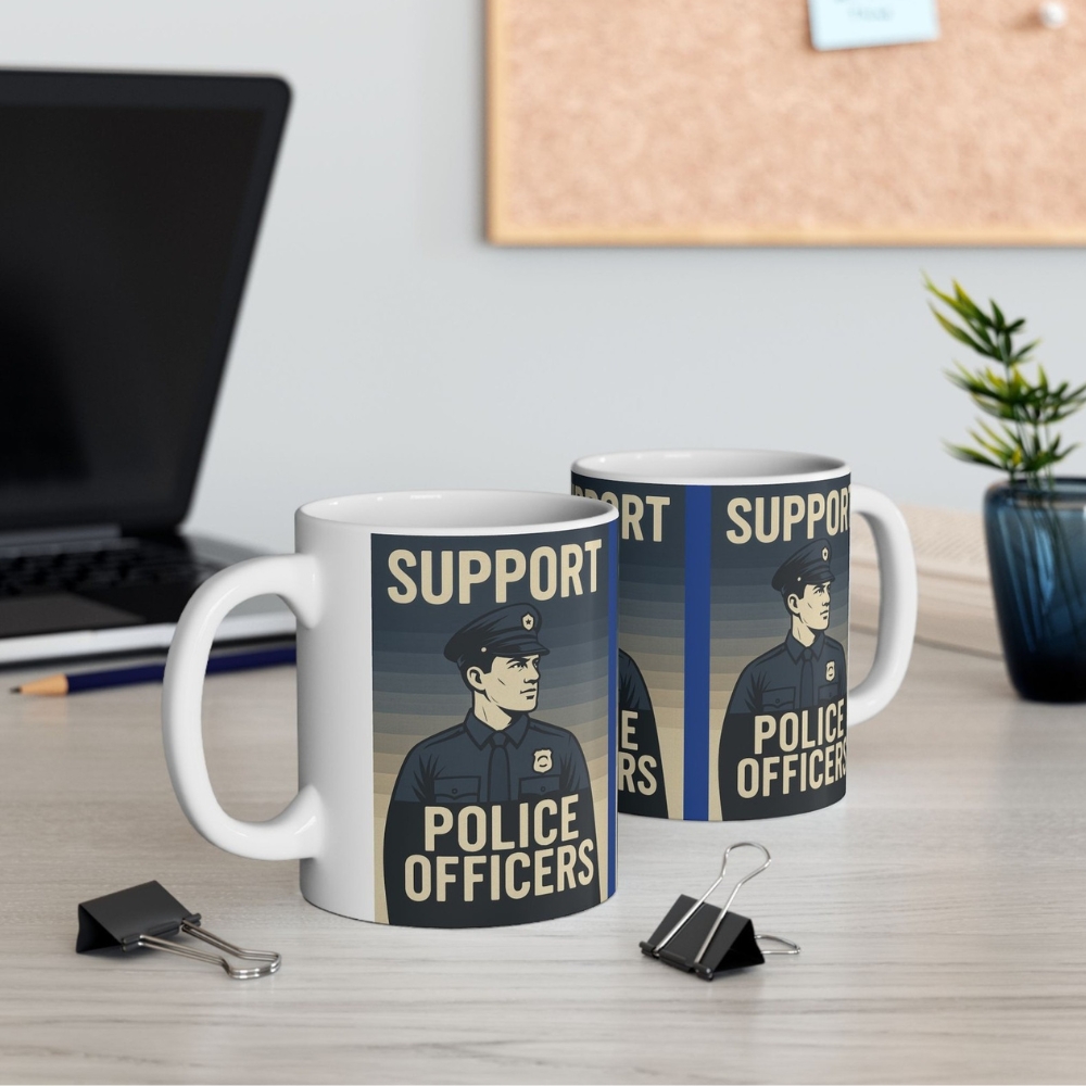 Police Officers Ceramic Mug, Law Enforcement Appreciation, Police Supporter