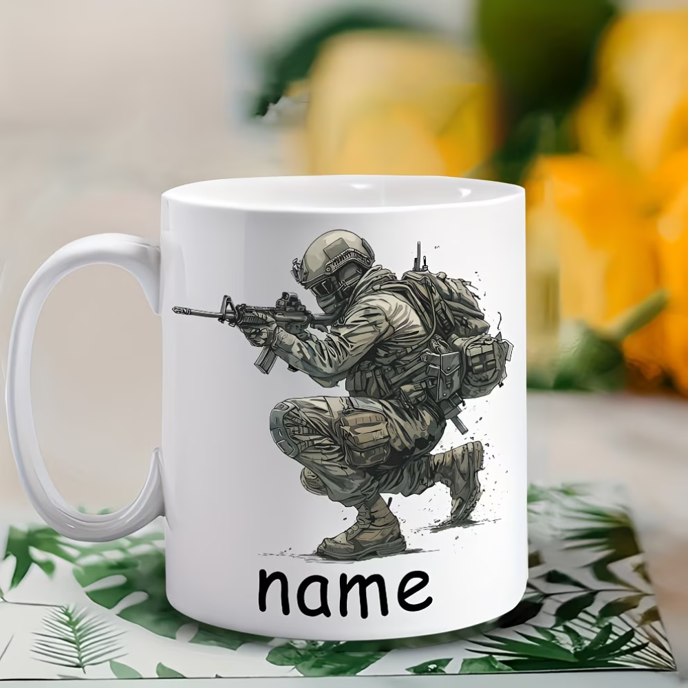 A Personalized 11-Ounce 'Special Forces Pattern' Coffee Mug