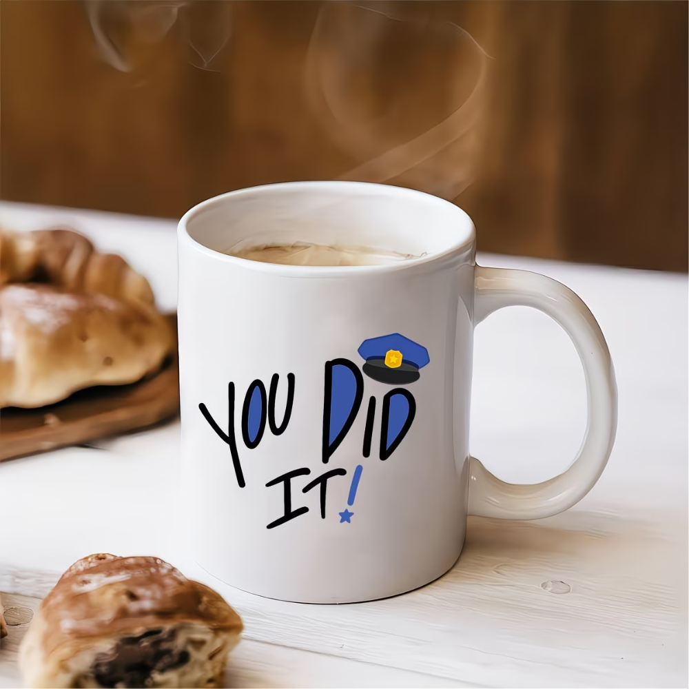 Police Academy Graduation Travel Coffee Mug With Officer Text