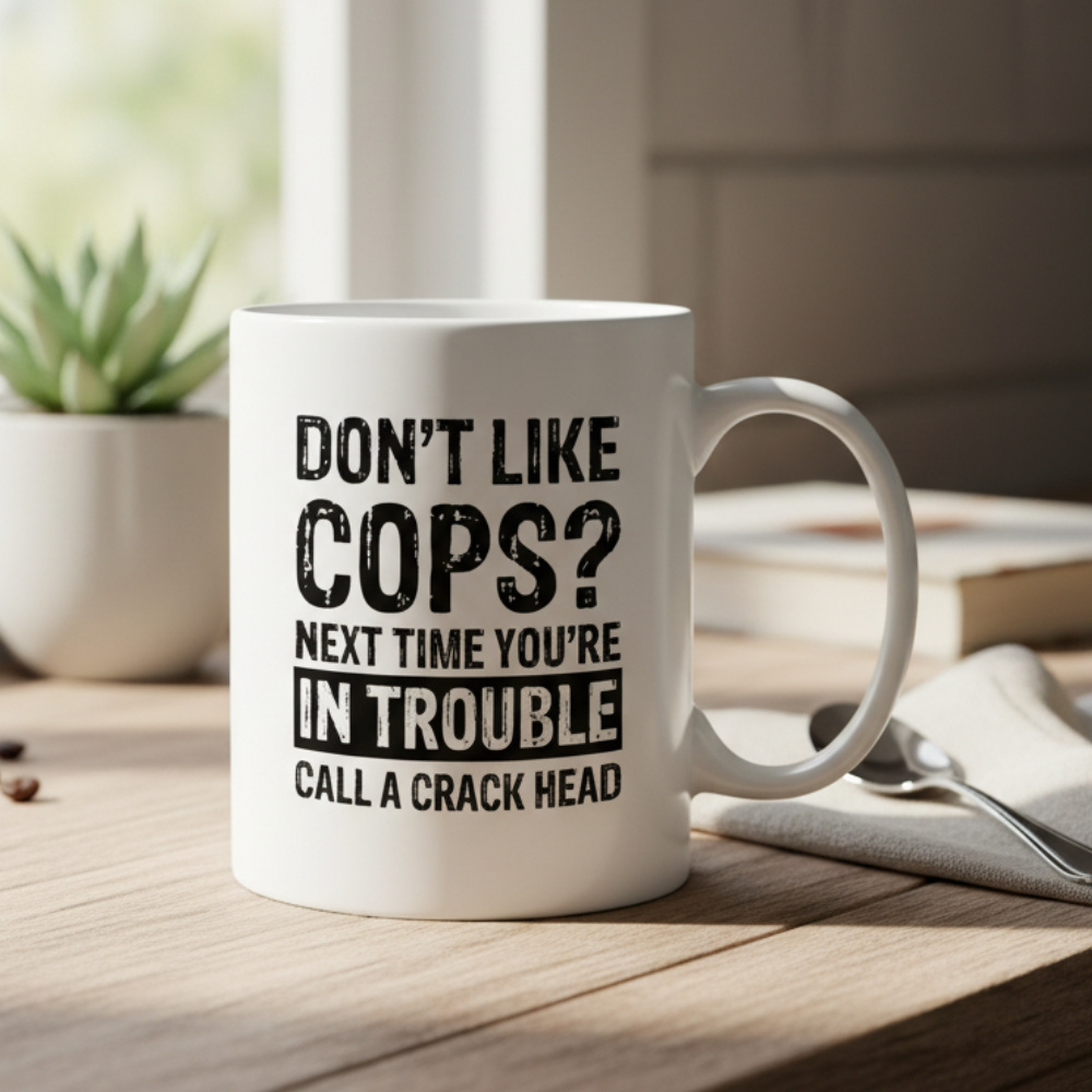 11oz Ceramic Police Coffee Mug with Dont Like Cops Text