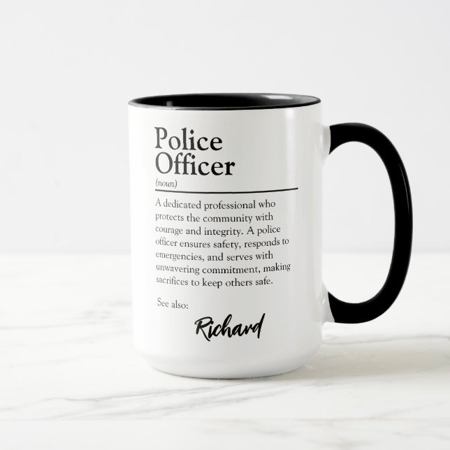 Personalized Police Officer Definition Mug