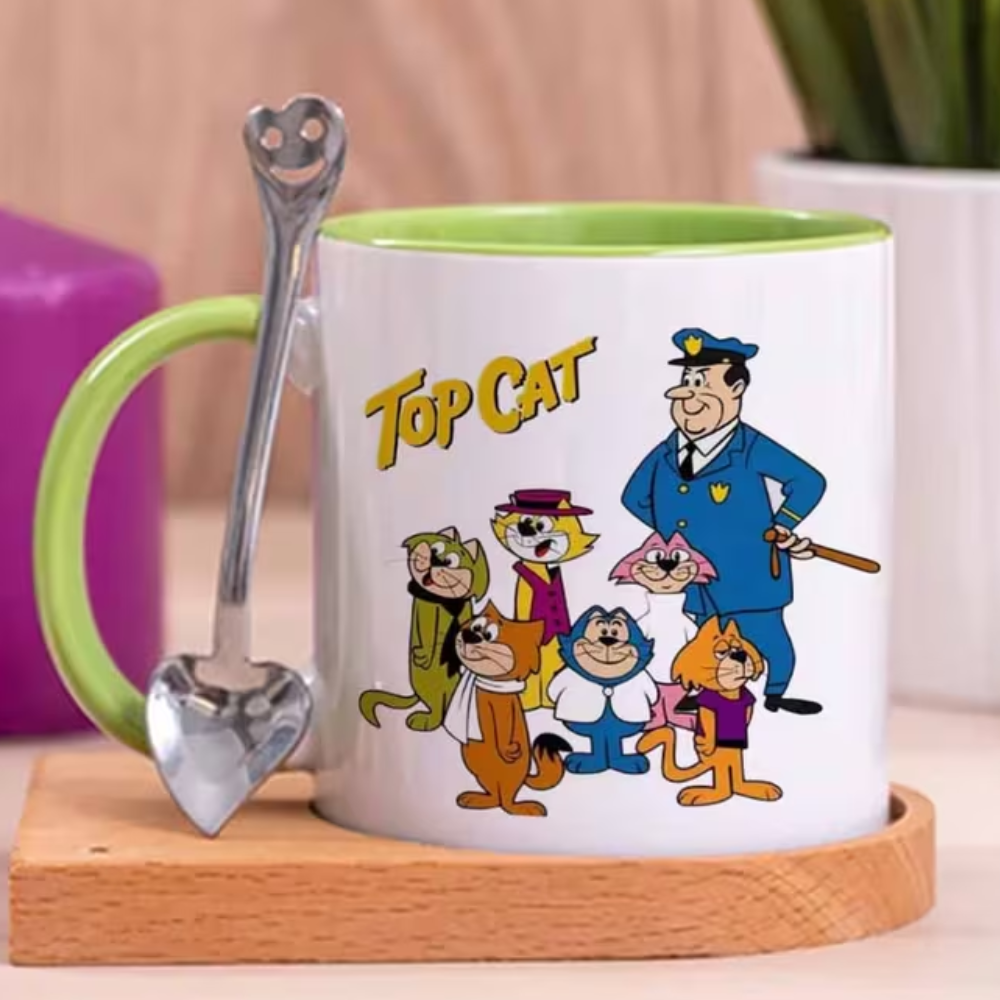 11oz Ceramic Cartoon Cat Police Officer Coffee Mug