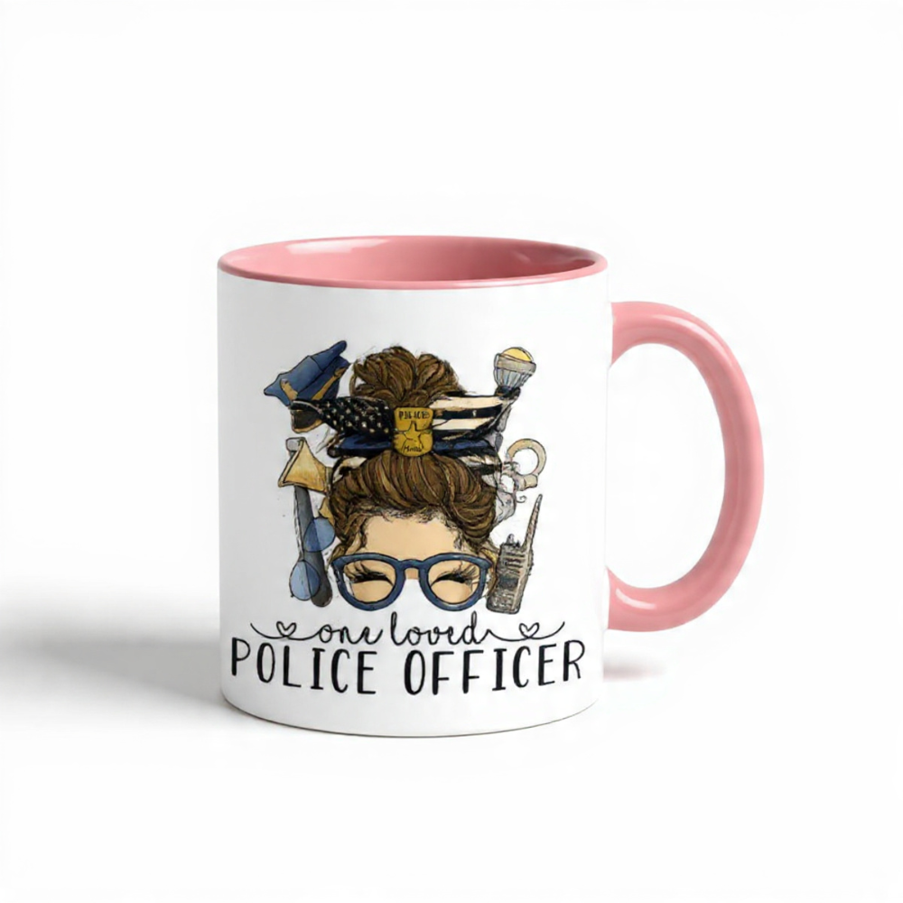 11oz Ceramic Police Officer Print Coffee Mug