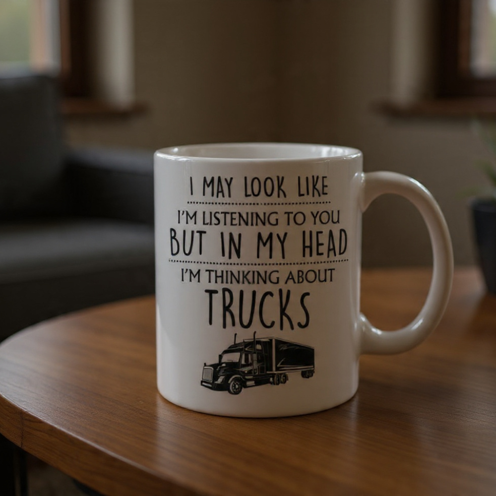 11oz Ceramic Truck Driver Coffee Mug