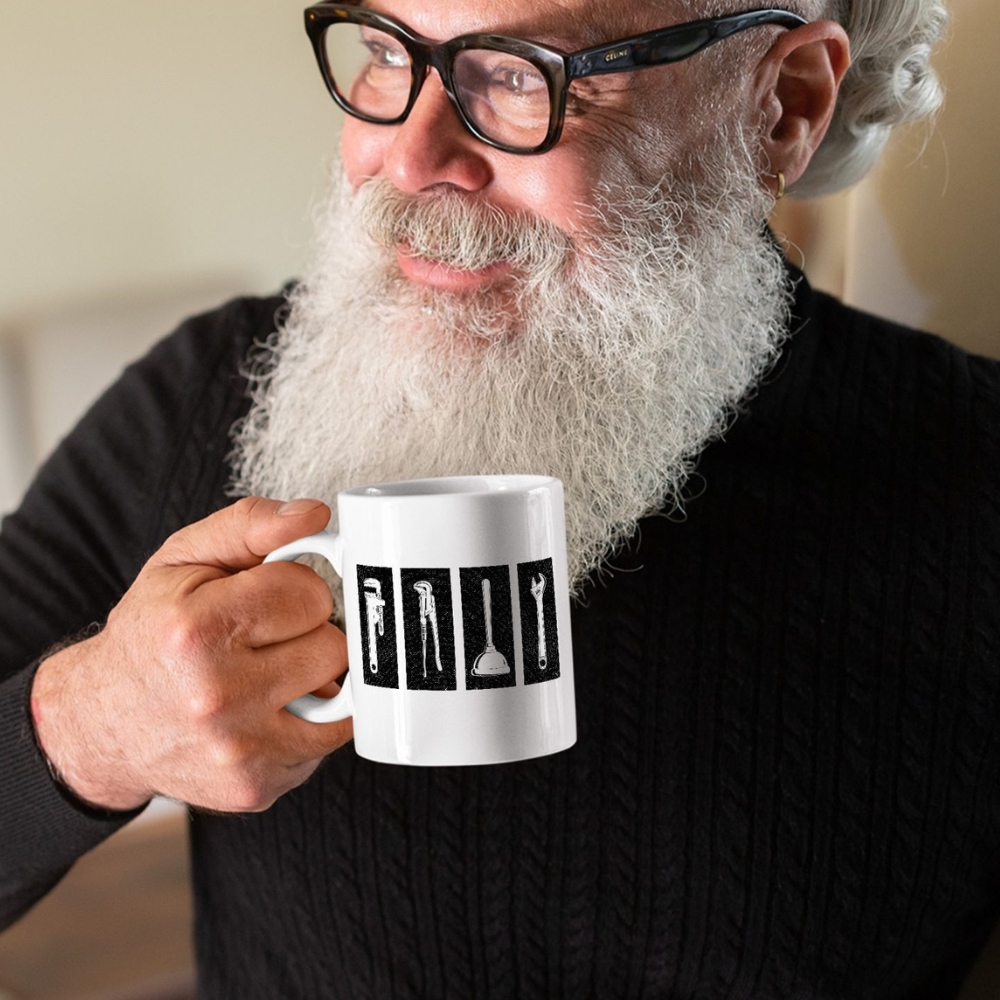 Plumber Tools Mug Men - Ceramic - Dishwasher proof