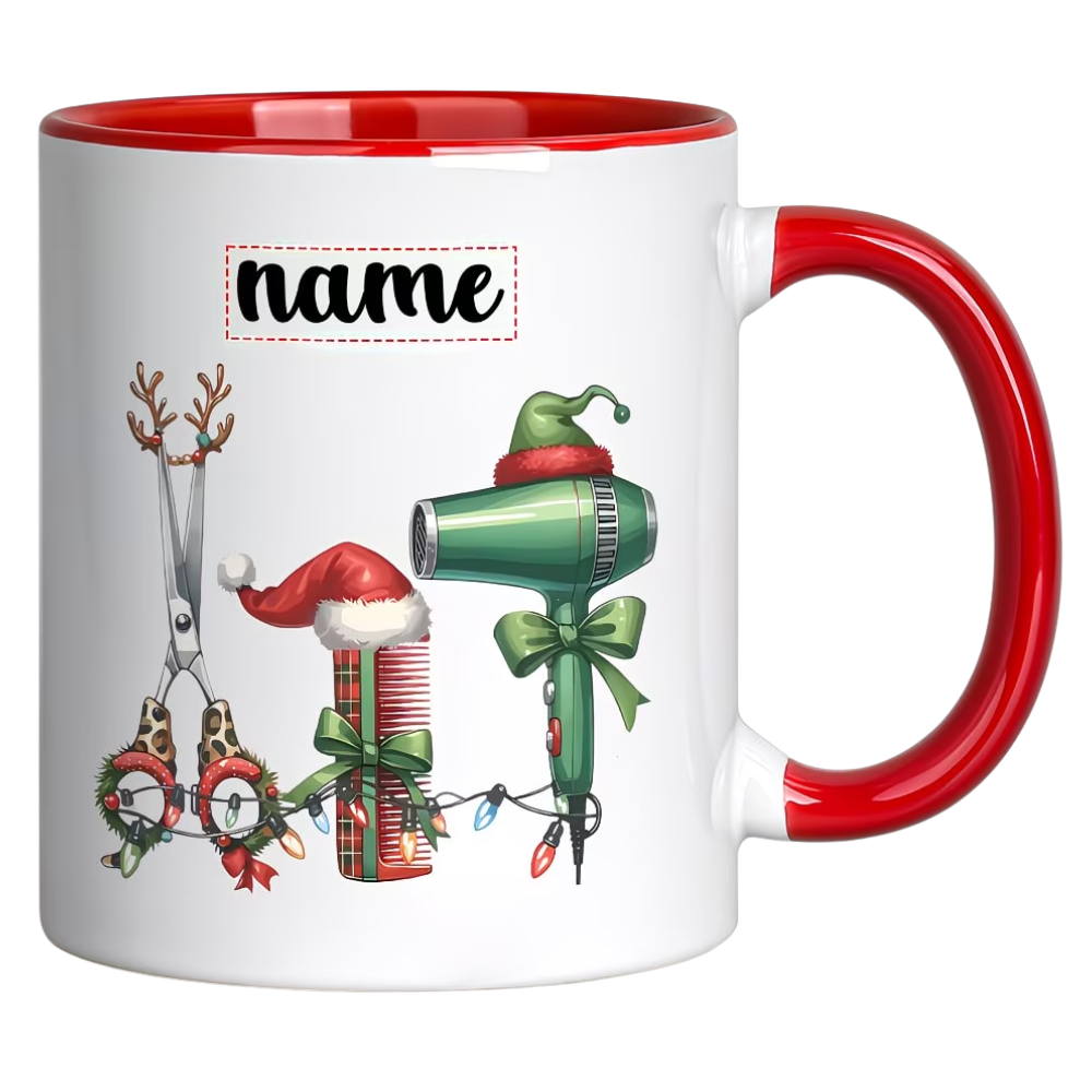 One Piece, 11-Ounce Custom Name Ceramic Mug Designed for Hairdressing, a Personalized Gift