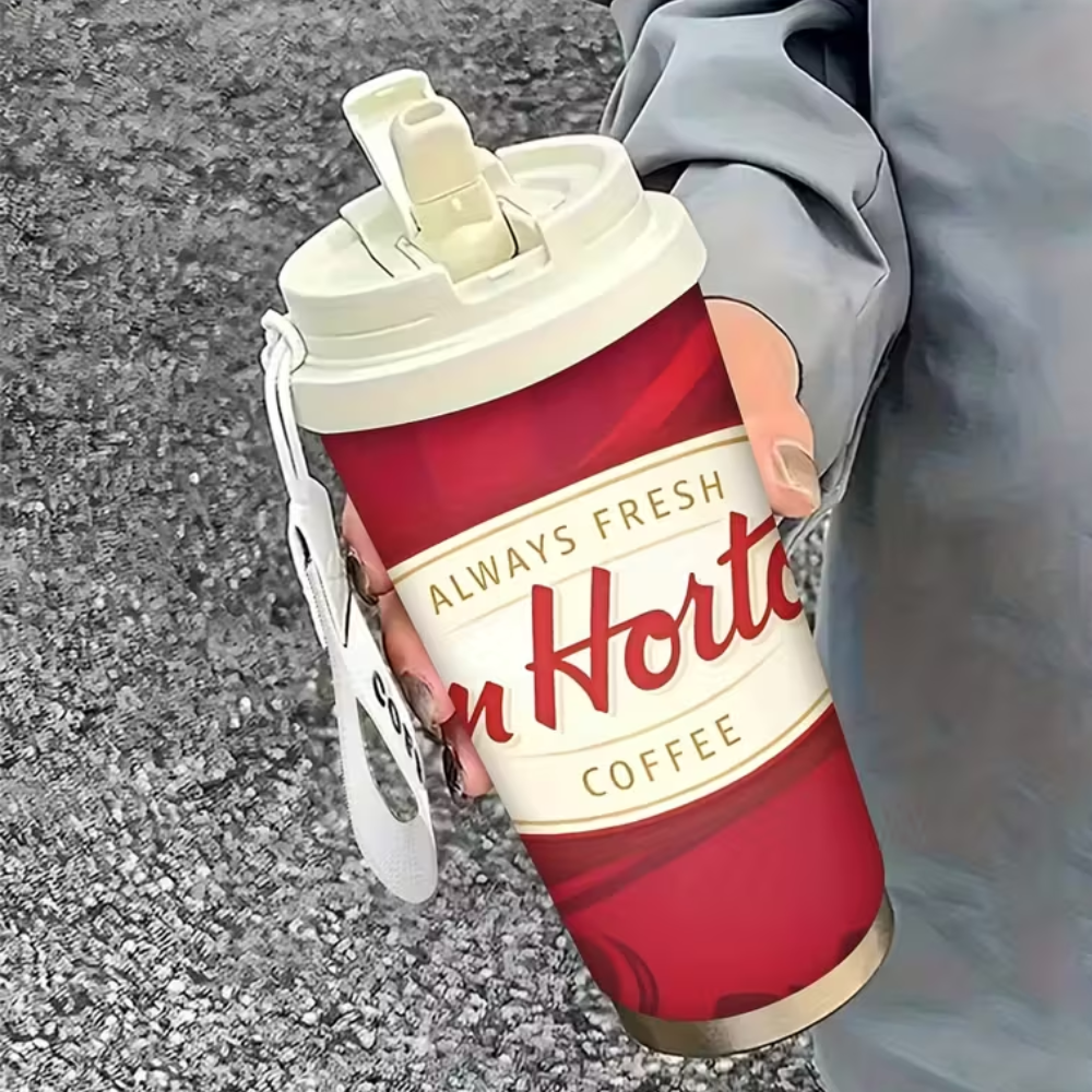 1 Piece Of Tim Hortons Logo Insulated Travel Mug