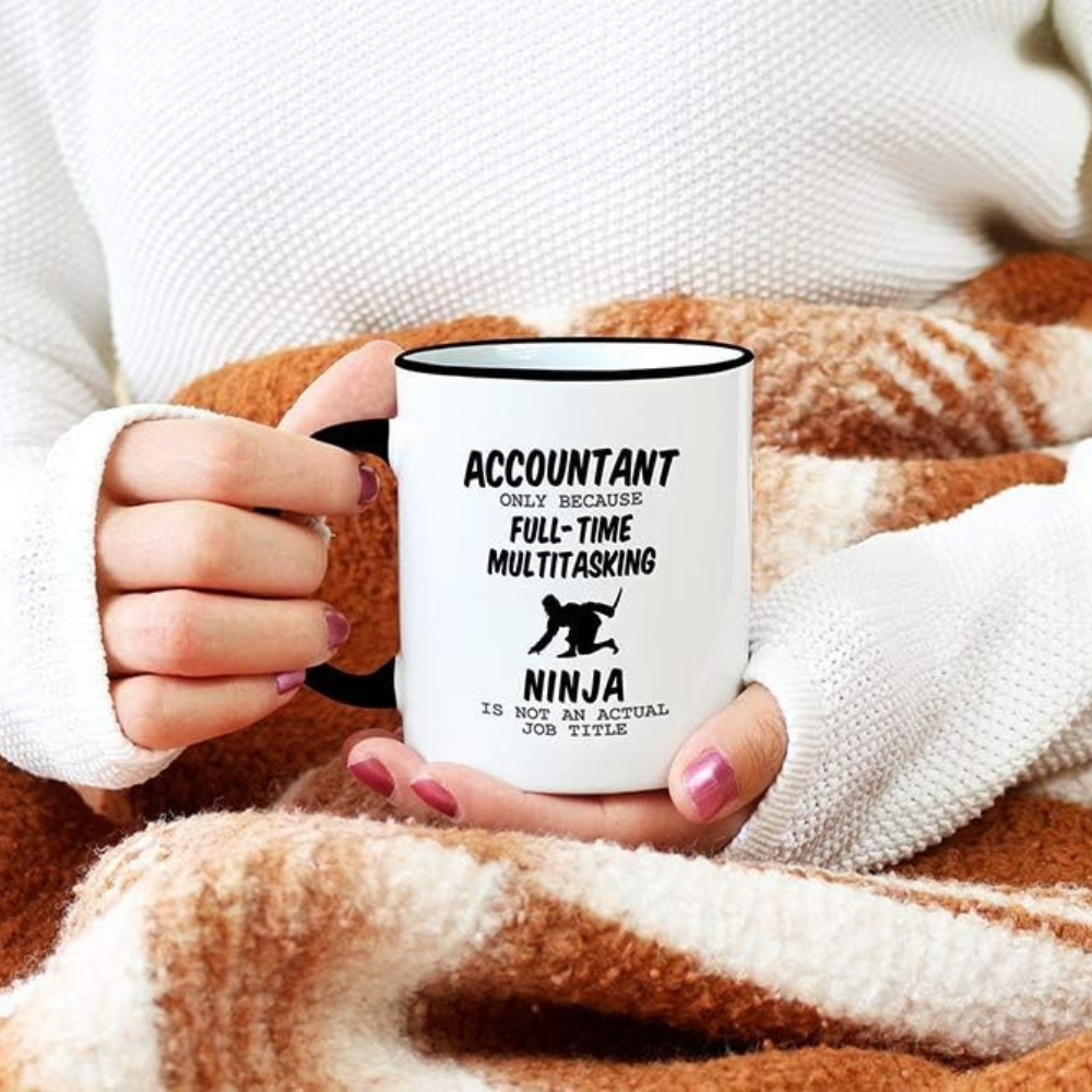 Full Time Multitasking Ninja Printed Mug