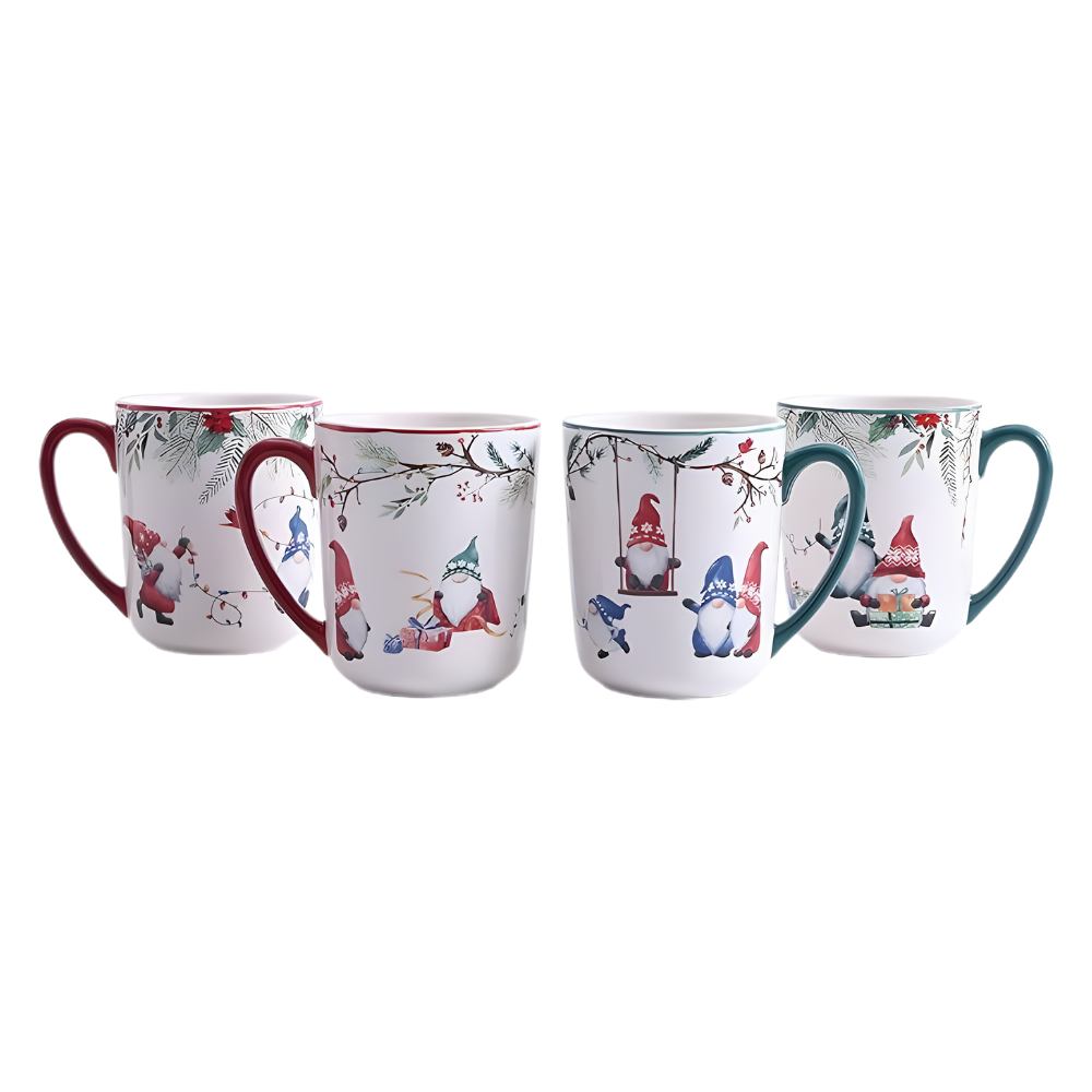 Sets of 4 Christmas Merry Ceramic Mug 