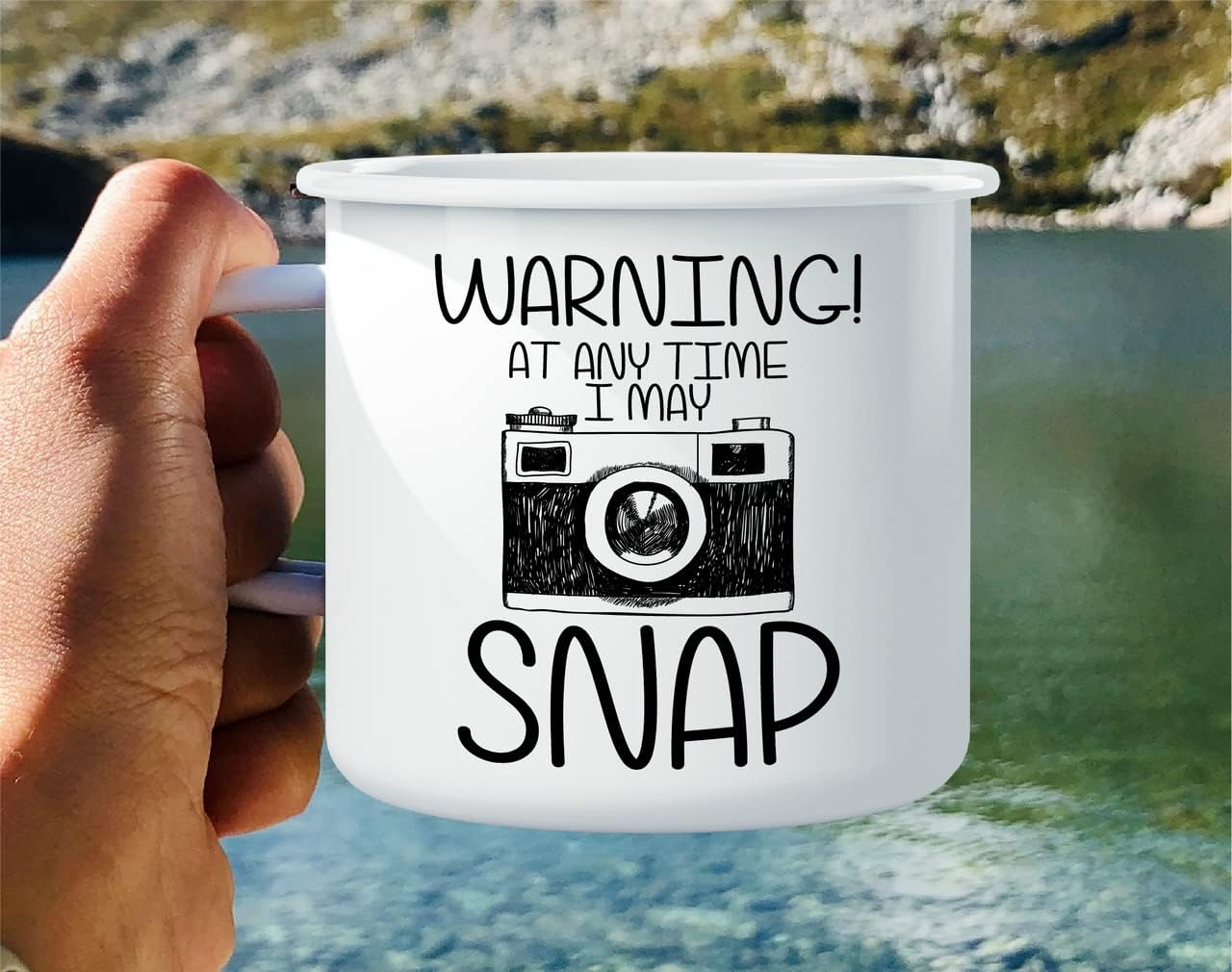 Photographer Humor Warning I May Snap Camping Coffee Mug