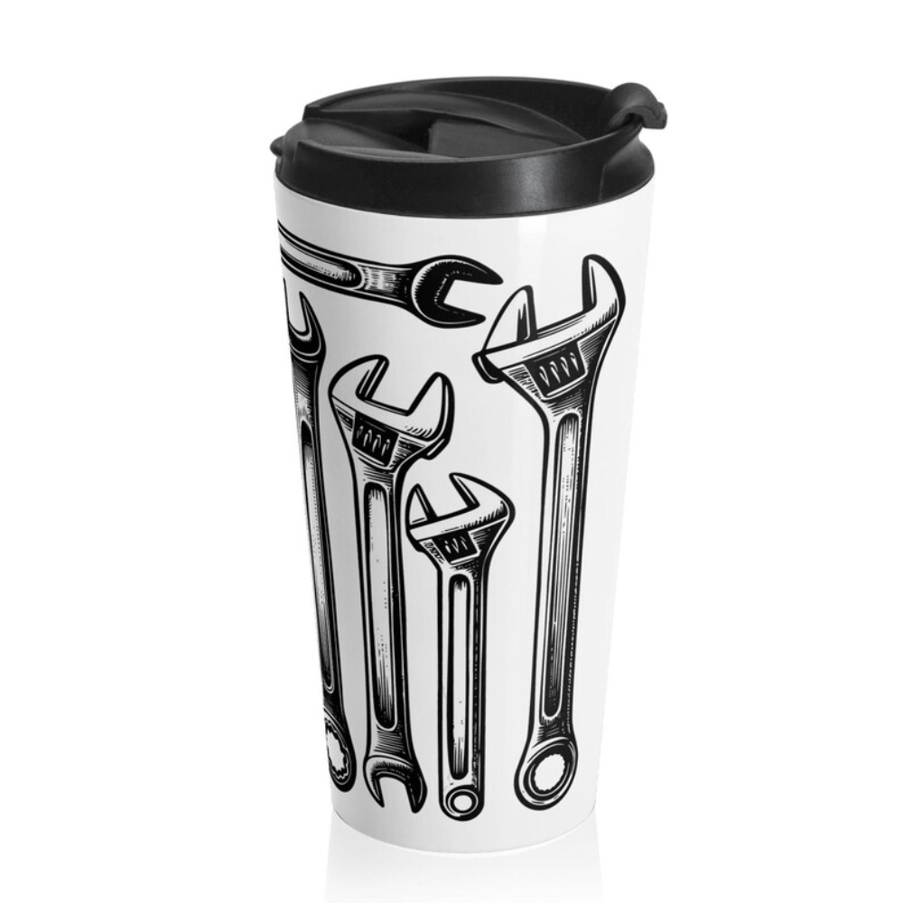 Mechanic Tools Travel Mug, 15oz Stainless Steel Tumbler