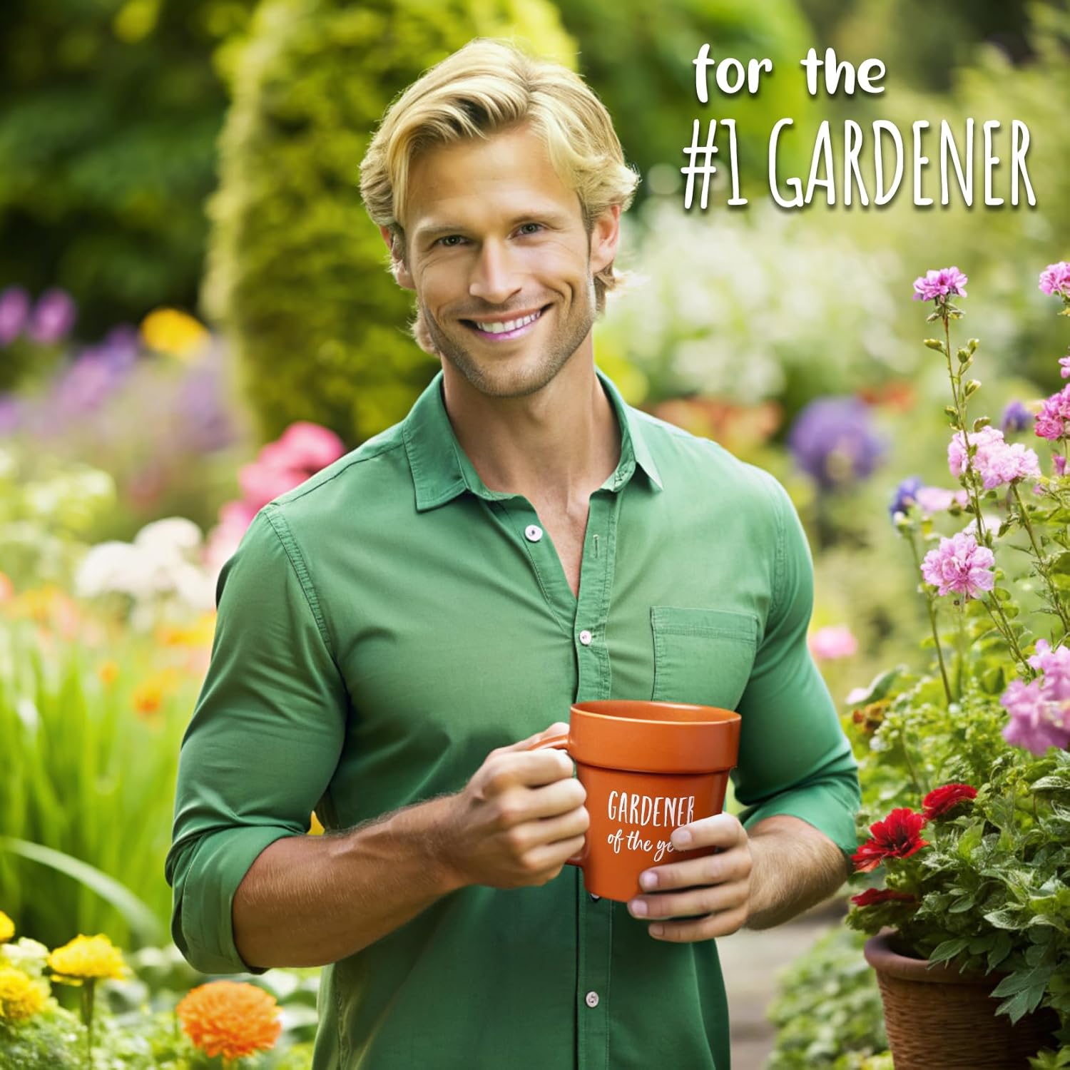 Gardener Coffee Mug with Shovel Spoon Funny Plant Lover Gift