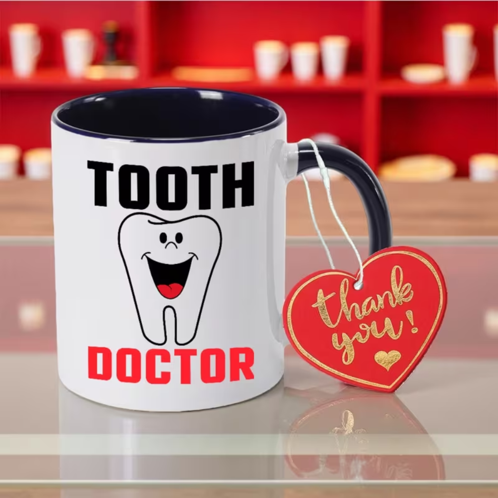 1pc Mystery Doctor Funny Tooth Logo Ceramic Mug 