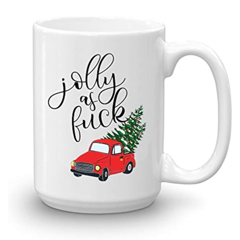 Merry Christmas Printed Coffee Mug With Festive Artwork