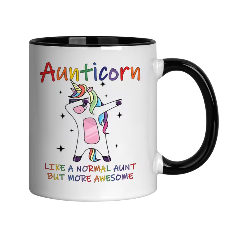 Aunticorn Unicorn Quote Print 11oz Coffee Ceramic Mug