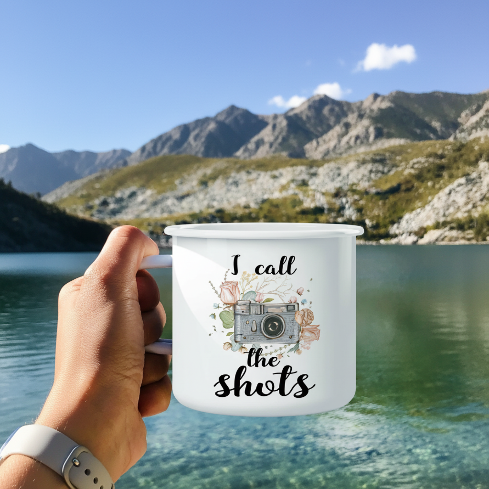 I Call The Shots Text Printed 16 Oz Funny Photography Coffee Mug